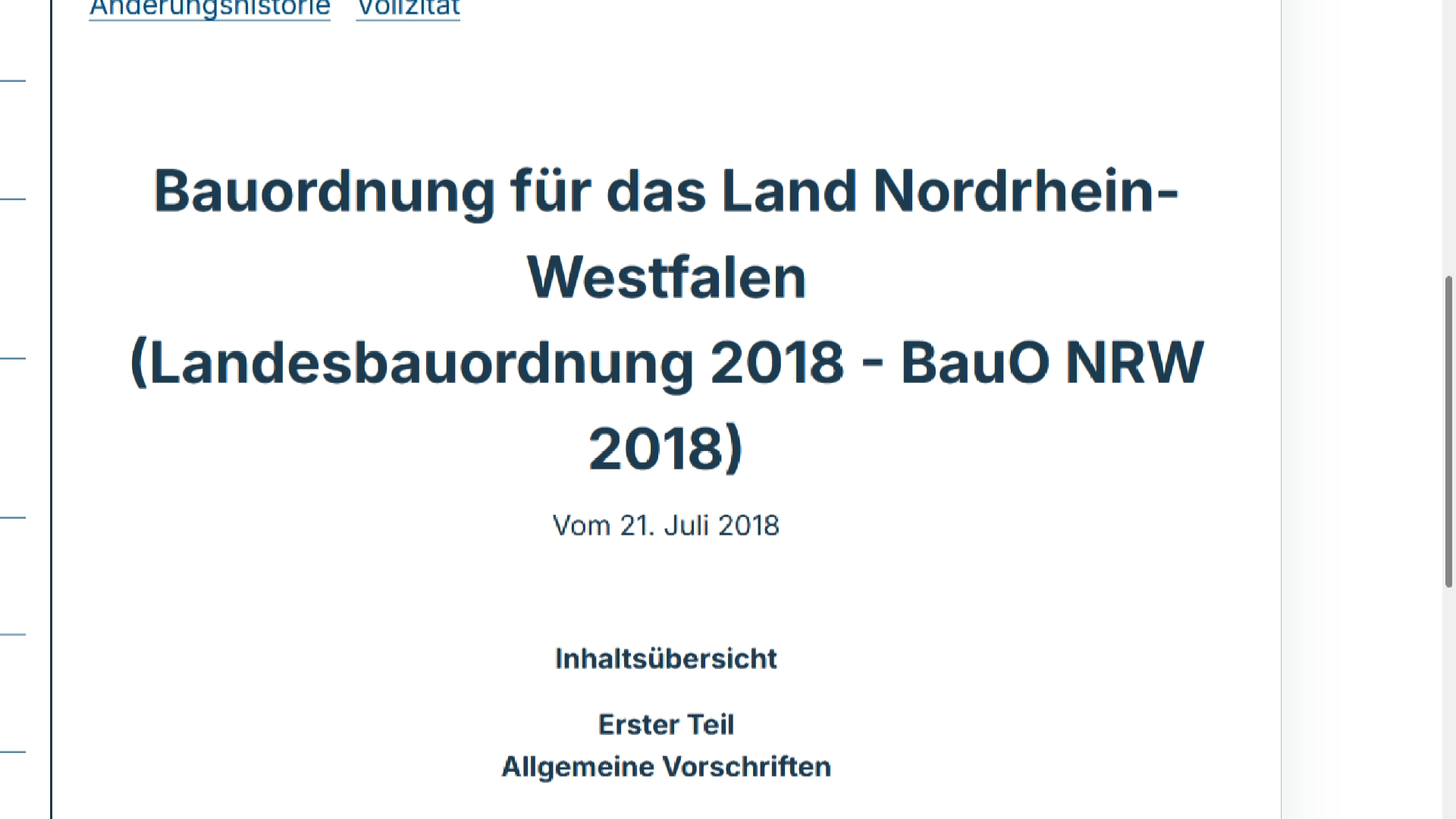 Bauordnung NRW schlägt schon wieder zu